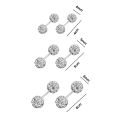 Carat Ear Studs Screw Back Dazzling Cubic Zirconia Female Stud Earrings. 