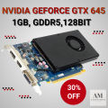 NVIDIA GEFORCE GTX 645, 1GB, GDDR5, 128BIT, BEST FOR GAMING , GRAPHIC WORKS, GRAPHIC VIDEO CARD. 