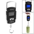 Portable Digital 50 Kg Weighing Scale with Metal Hook Electronic Portable Fishing Hook Type Digital LED Screen Luggage Weighing Scale, 50 kg (Black). 