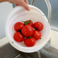 Double Layer Rotating Dishwashing Vegetable Washing Basket Wet And Dry Separation Kitchen Hollow Drain Rice Drain Basket Kitchen Utensils. 