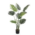 Imported artificial  Monstera Plant with black planter. 