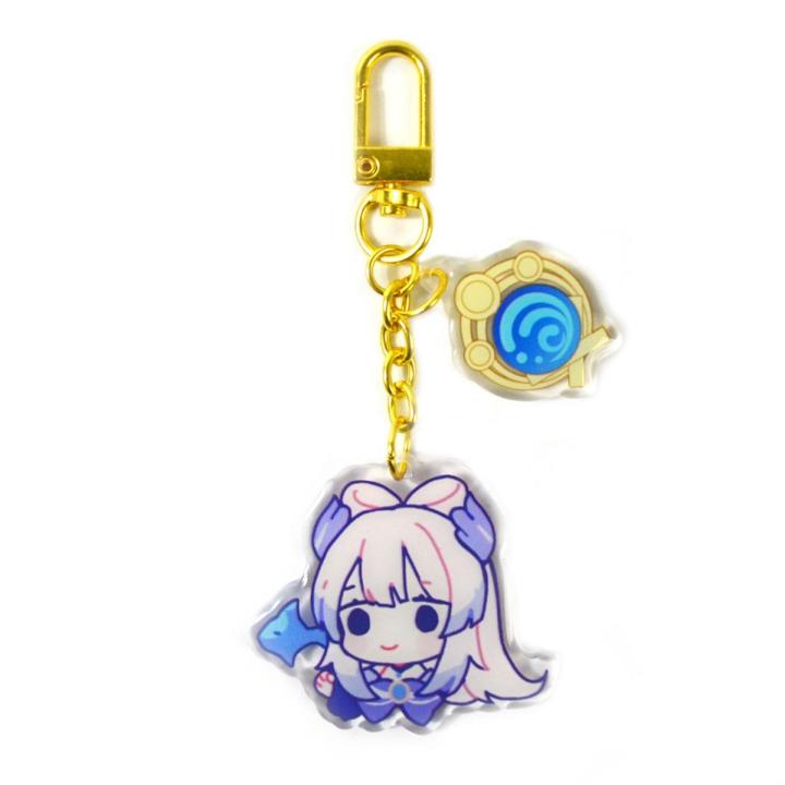 Genshin Impact New Element Keychain Cosplay Kazuha Gorou Yae Miko Sayu Yoimiya Kokomi Sara Baal Thoma Bag Pendant Anime Gift