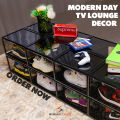 SNEAKYEAR - STACK'EM Stackable Sneaker Crates or Containers (Pack of 25 Shoe Boxes) with Acrylic Magnetic Side Door for Boy & Girl Sneakers, Yeezy, AJ, & Air Max in Black & White. 