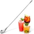 Stainless Steel Bartender Mixing Spoon Cocktail Stirrers, Spiral Pattern Bar Spoon Stirring Spoon With Long Handle. 