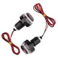 Motorcycle Handlebar Turn Signal Light, 2PCS DC 12V LED Bar End Light Handlebar Indicator Light Blinker Handle Bar Grip End Light for Motorcycle Bicycle, Pack of 2. 
