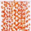 2.4m Artificial Maple Leaf String Autumn Home Decoration Leaves Garland Artificial Maple Leaves Vine Home Garden Decorations. 
