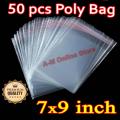 Bundle of 50 (7X 9 Inch) Resealable Cellophane/BOPP/OPP Cello Poly Transparent Plastic Bags For Storage Self Adhesive Polythene Peel + Seal Bags For Packing Jewelry items, food items, baby suits pack, stationery items, Chamak Theli.. 