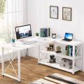 L Shaped Desk with Storage Shelves Corner Computer Desk PC Laptop Study Table (customised). 