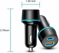 USB Car Charger, WORDIMA USB C Car Charger PD20W/PPS20W & QC3.0 18W/SCP22.5W Car Adapter, Compatible with iPhone13 pro max/iPad Pro/Samsung/Google Pixel/Oneplus (Black). 