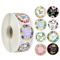 500pcs/Roll Sticker Round-shape "thank you" Sticker Label Paper Packaging Decoration Handmade Thank You Sticker. 