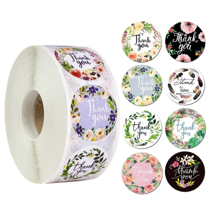 500pcs/Roll%20Sticker%20Round-shape%20"thank%20you"%20Sticker%20Label%20Paper%20Packaging%20Decoration%20Handmade%20Thank%20You%20Sticker%20-%20Image%203