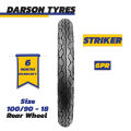 STRIKER 100/90-18 (Rear Wheel) - CB 150CC Motorcycle Tyre and Tube Set. 