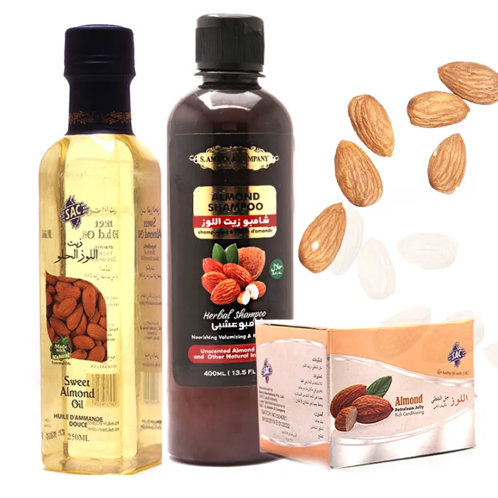 SAC%20Almond%20Care%20%C2%A0+%20Sweet%20Almond%20Oil%20250ml%20+%20Almond%20Shampoo%20400ml%20+%20Almond%20Petroleum%20Cream%20-%20Image%202