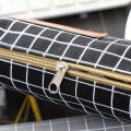 Brief Style geometry Grid dot Student Pencil Case School pen Case for Girls Boys Stationery canvas bu Pencil Bag studio schools. 