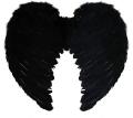 BLACK ANGEL WINGS MADE BY REAL FEATHER. 