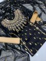Girl's Dream Fashion New Handmade Dress For Women Chiffon Fully Embroided Mirror Work Shirt Embroided Duppata Massori Silk Trouser Matching Khusa 6..11 (Girl's Dream Fashion). 