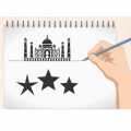 Mosque Reusable Stencil Airbrush Painting Wall Art DIY Home Decor Scrap booking Album Crafts. 