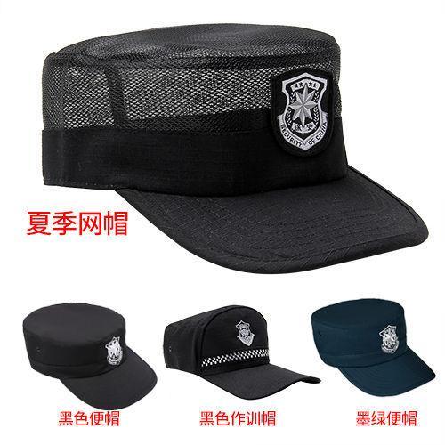 New security cap summer men's flat-top training cap peaked cap black secret service cap combat hat property