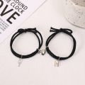 New 2025 Simple Keys Lock Love Ion Absorption Secondary Magnetic  Lovers Couple Rope Bracelets Gifts. 