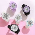 Sanrioed Anime Kuromi Children Smart Watch Kawaii Boy Sport Fitness Watch Girl Bracelet Cartoon Clock Wristwatches Kids Gift Toy. 