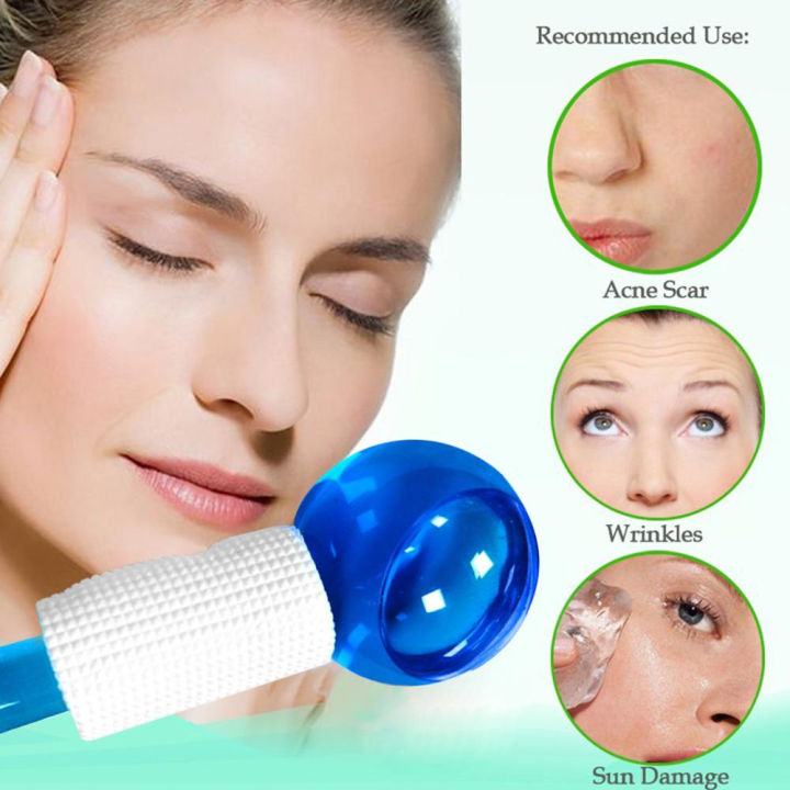 Facial Massage Globes 2Pcs Ice Roller Ball Cold Skin Massagers Tools for Face and Neck