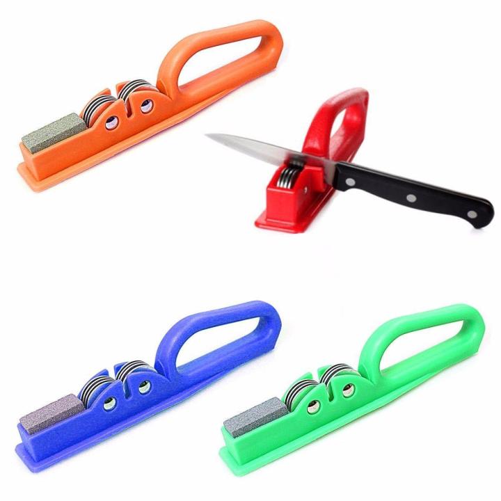 2 in 1 Manual Knife Sharpener Scissors Sharpener with Sharpening Stone
