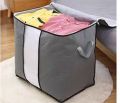 Bamboo Charcoal Clothing Organizer Bags, Foldable Storage Zipper Bag, Large Durable Closet Storage Boxes Case Container for Dresses Quilt Season Items Storage. 