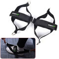 SooperFit 2 PCS Black Fitness Attachment Ankle Straps Glute Kickback Leg Exercise Abductors Resistance for Cable Machines Shoe Cover Pull Belt with 4 Connection Points. 