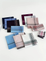 6-Pack Men'S Cotton Handkerchiefs, Elegant Plaid Design, Soft Woven Fabric, Lightweight, Sporty Style, Hand Washable - Perfect for Weddings, Outdoor Activities, Daily Use - Ideal Groomsmen & Outdoor Enthusiasts Gift. 