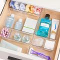 Clear Plastic Organizer Bathroom and Vanity Acrylic Organizer Clear Drawer Trays Cosmetic Transparent Storage  Non-Slip Sets , Makeup Bins. 