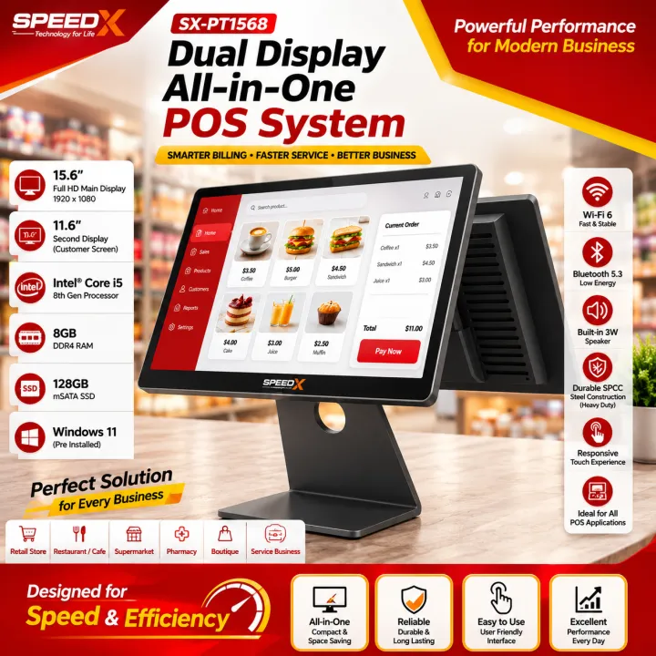 Speed-X%20POS%20%20Dual%20Display%20All-in-One%20POS%20System%2015.6-Inch%20Full%20HD%20Touchscreen%201920%C3%971080%20Main%20Display%20%2011.6-Inch%20Customer%20Display,%20Intel%20Core%20i5%208th%20Gen,%208GB%20DDR4%20RAM,%20128GB%20mSATA%20SSD,%20Windows%2011,%20WiFi%206%20&%20Bluetooth%205.3%20-%20Image%206