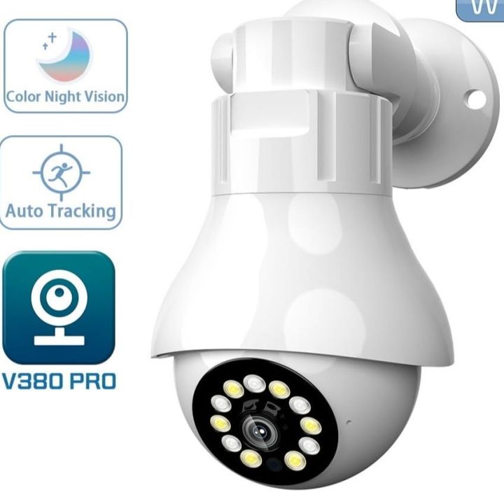 Wireless IP Camera 360 view Rotatable, HD WiFi CCTV Surveillance Camera  PTZ  Night Vision - Two Way Audio  SD Card Slot V380