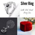 Crown Ring 100 Languages I Love You Projection Ring Couple Romantic Love Memory Jewelry For Your Loved Once Valentine Gift. 