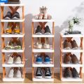 3, 4, 5 and 6 Layers Stackable Shoe Rack Easy-assembled Shoe Organizer and Storage Plastic Shoes Cabinets Space-Saving Closet Shoes Shelf. 