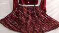 Velvet umbrella frock for girls. 