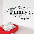 Family Where Life Begins & Love Never Ends Wall Art Sticker Quote Bedroom Living Room ( 18 X 30 Inches). 