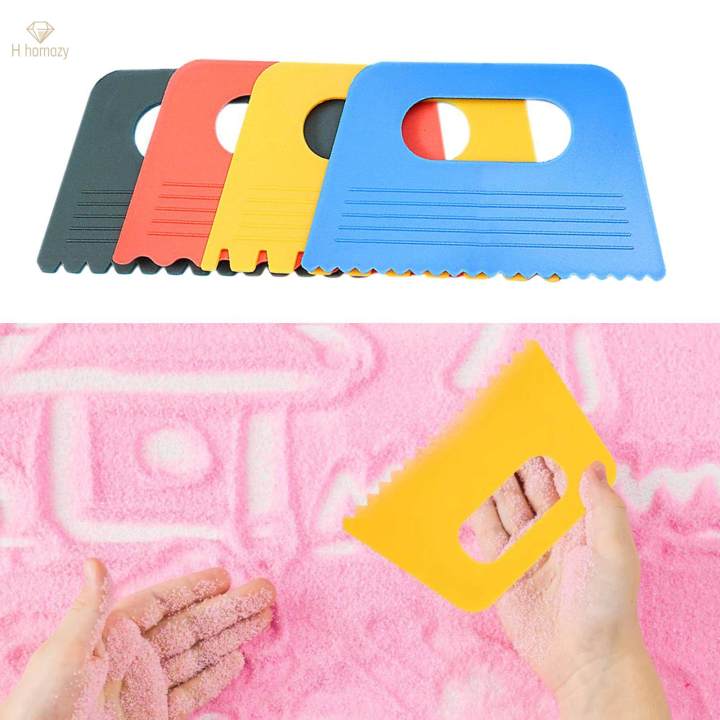 Plastic Paint Scraper Graffiti Toy Toothed Scrapers Brushes Tools