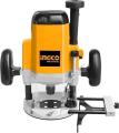Ingco Electric Router 2200W Variable speed (with 6,8,12mm collets,1pc coping ring, 1pc parralle guide & 1pc aluminium guide fence). 