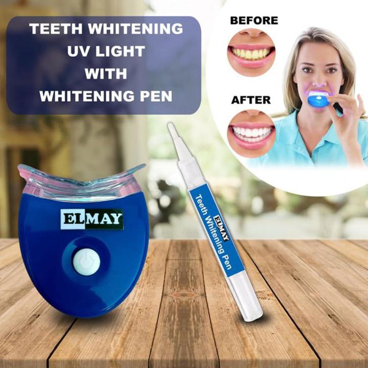 Deal of 02 - Teeth Whitening Pen + Teeth Whitening Uv Light