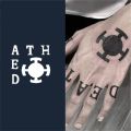 Anime One Piece Tattoo Stickers Trafalgar D Water Law Tattoos Unisex Fashion Halloween Cosplay Accessory. 