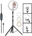 46cm LED Ring Light 18inch + 7.5ft Stand, Runs on AC Power with No Shadow apertures, Ideal use for Makeup Artist, Video Shoot, Fashion Photography & Many More. 