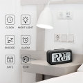 LED Light Up Alarm Clock, Battery Operated Silent Aalarm,Pink. 