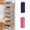 5 Shelf Clothes Hanging Organizers Pant Organizers Holder Wardrobe Section Storage Closet Organiser Shoe Clothes Garment. 