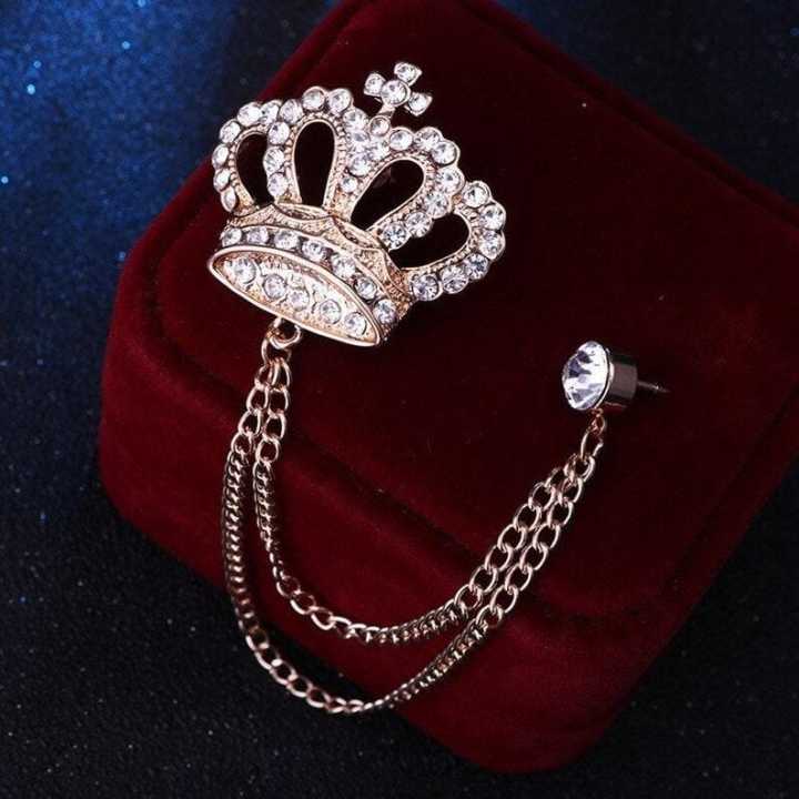 Brooch For Men in | Golden Brooch crown Design For Men| New Style For men Best Broach Quality