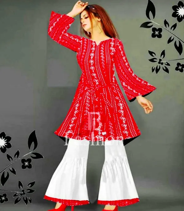 Chunri%20Frock%20with%20Sharara%202-Piece%20Ladies%20Suit%20-%20Ready%20to%20Wear%20for%20Women/Girls%20-%20Image%205