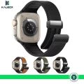 49mm/ 45mm/ 44mm/42mm Apple Watch Magnetic Leather Lock Straps Bands for  Soft Silicone Sports Band by KALIBER. 