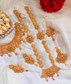 Bridal Manjos Double Dholna Set With Matha Patti Set With Beautyfull Ear Rings Long Lasting Polish For Beautyfull Girls.. 