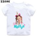 Kawaii Like Nastya Love Cat Graphic Cartoon Kids T-Shirts Funny Girls Clothes Baby Boys T shirt Summer Children Tops,ooo5483. 
