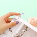 50Pcs Love Heart Shape Paper Clips Mini Hollow Bookmarks Kawaii Tickets Photo Clamps Patchwork Binder Clips Office Supplies. 