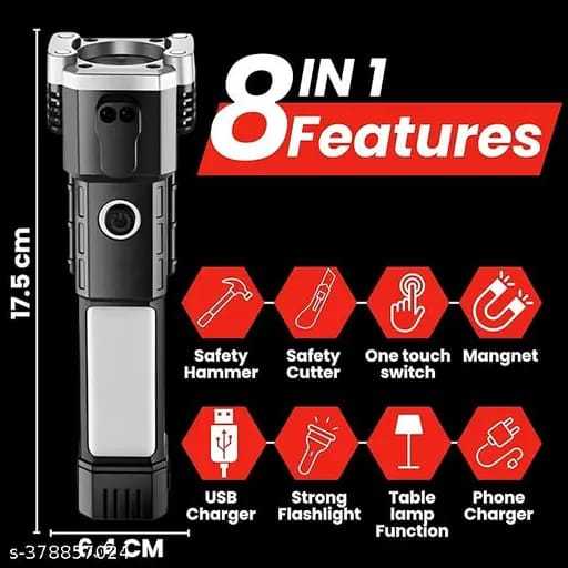 8%20in%201%20LED%203W%20Torch%20Light%20Rechargeable%20Flashlight,%20Long%20Distance%20Beam%20Range%20Car%20Rescue,%20Hammer%20Window%20Glass,%20Seat%20Belt%20Cutter%20Built%20in%20Mobile%20USB%20Fast%20Charger%20Power%20Bank%20-%20Image%202